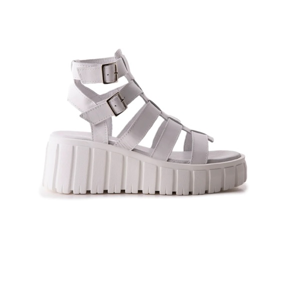 L’intervalle | White Platform Gladiator Sandals - Picture 1 of 6